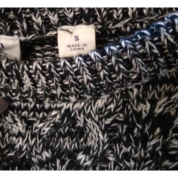 Gap Womens Sweater Small Marled Cable Crew Neck Cotton Pullover - Picture 5 of 8
